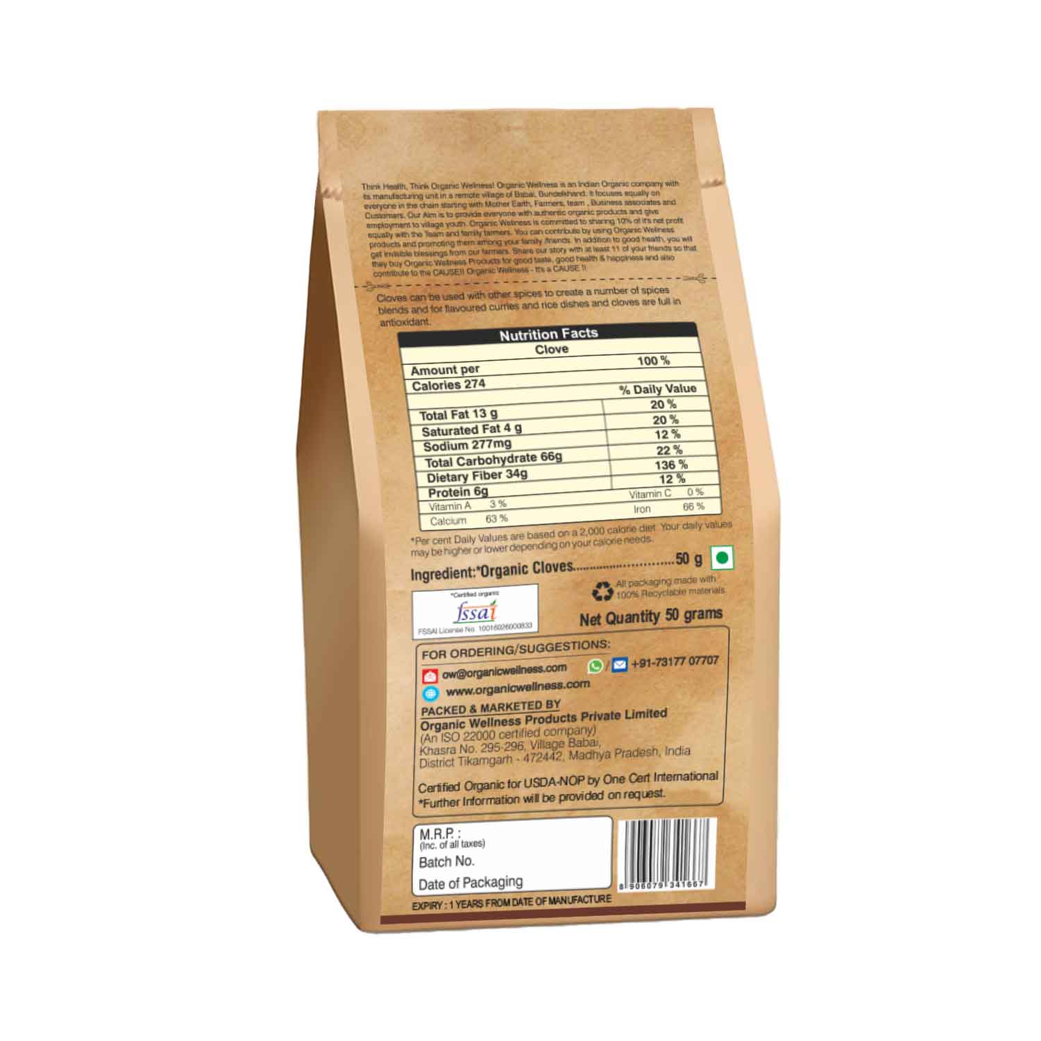 Organic Wellness Clove Organic Wellness
