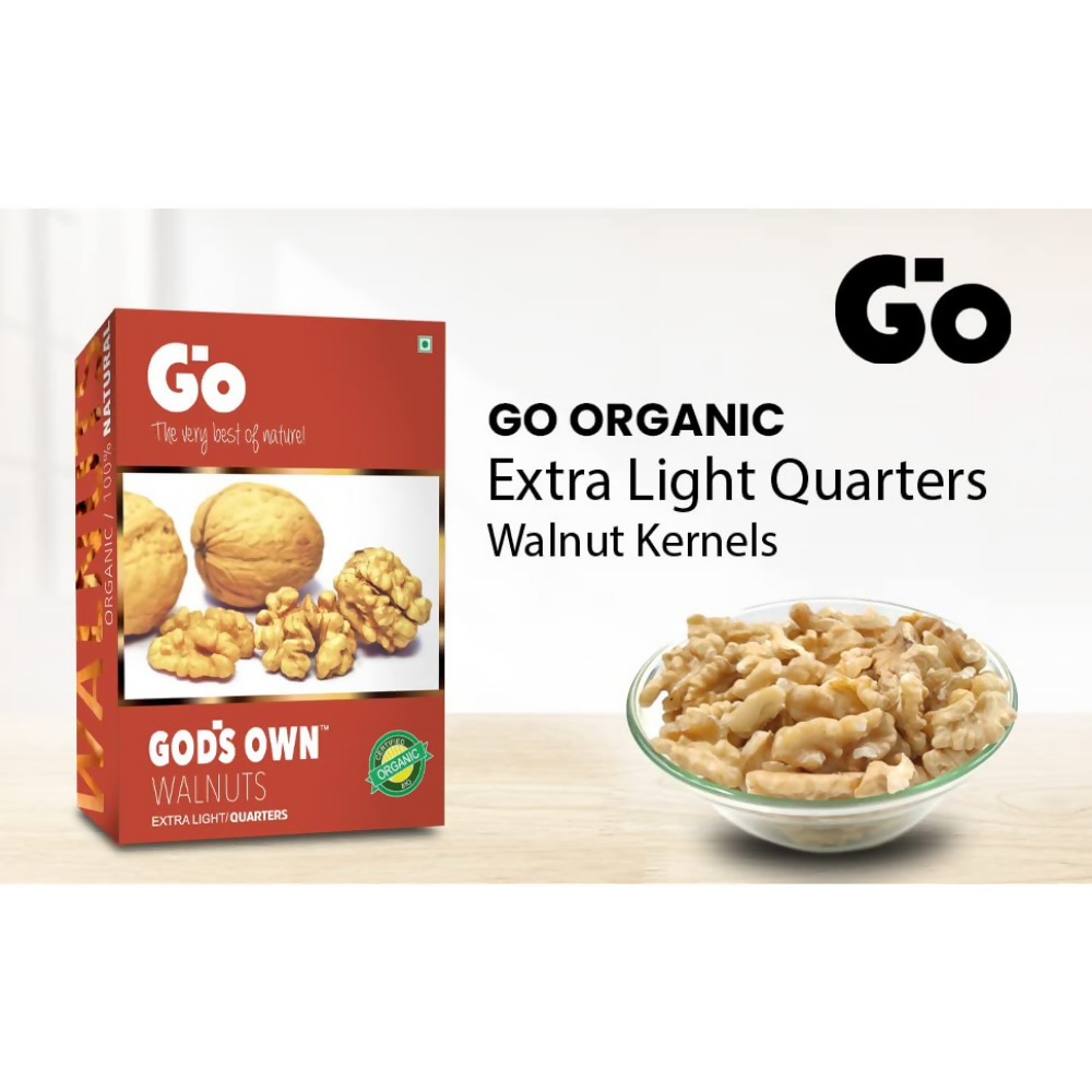 Go Organic Light Quarters & Extra Light Quarters Walnuts Go