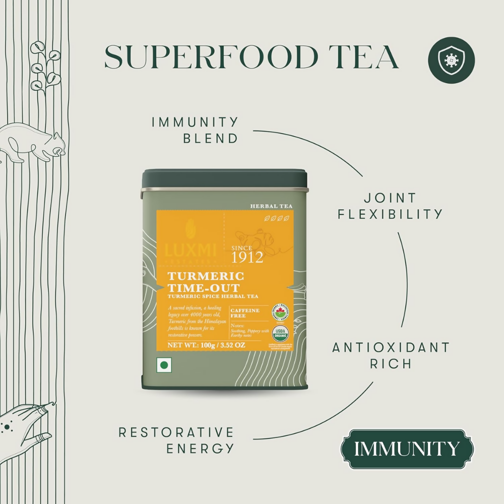 Luxmi Estates Turmeric Time-Out Herbal Loose Infusion Luxmi Estates