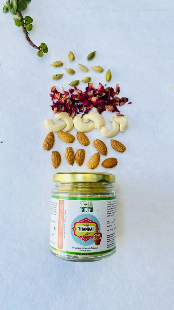 Shuddh Natural Ubtan Based Herbal Gulal, Ayurvedic Thandai Powder | Holi Gift Hamper Shuddh Natural