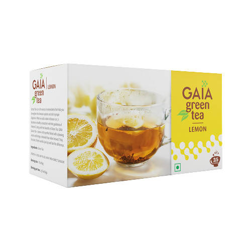Gaia Green Tea Bags–Lemon - Safuron