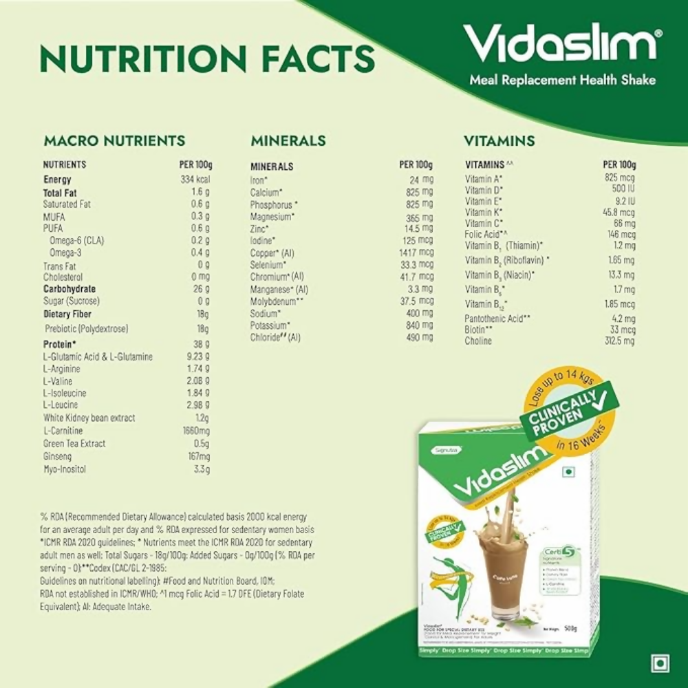 Vidaslim Caffe Latte Vidaslim