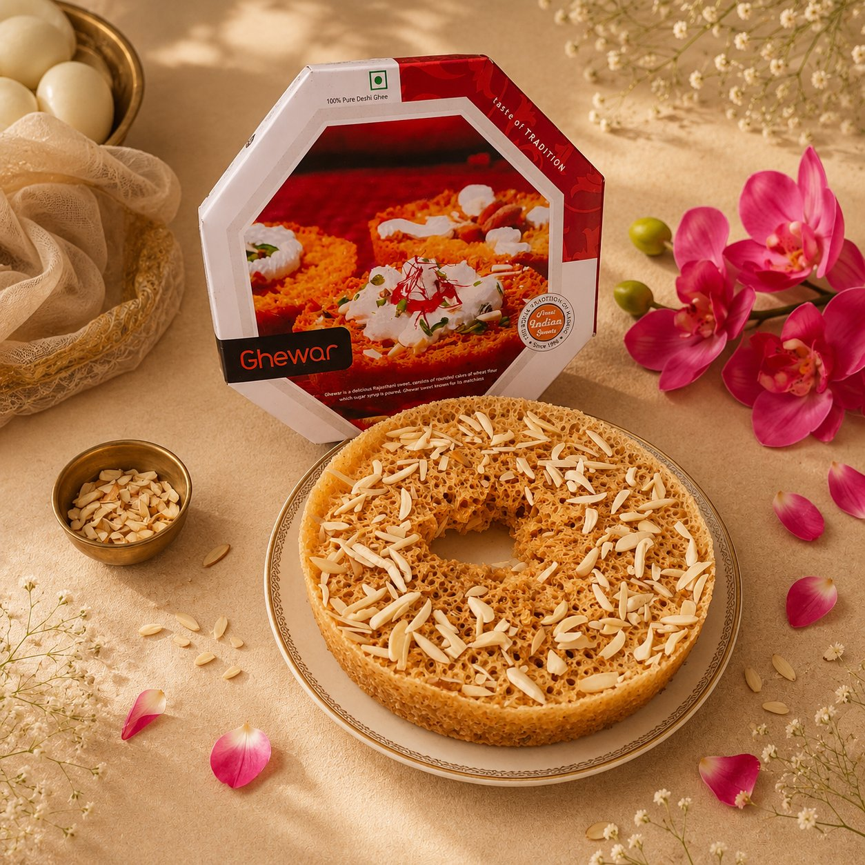 SweeDesi Meetha Ghewar - 1Pc SweeDesi