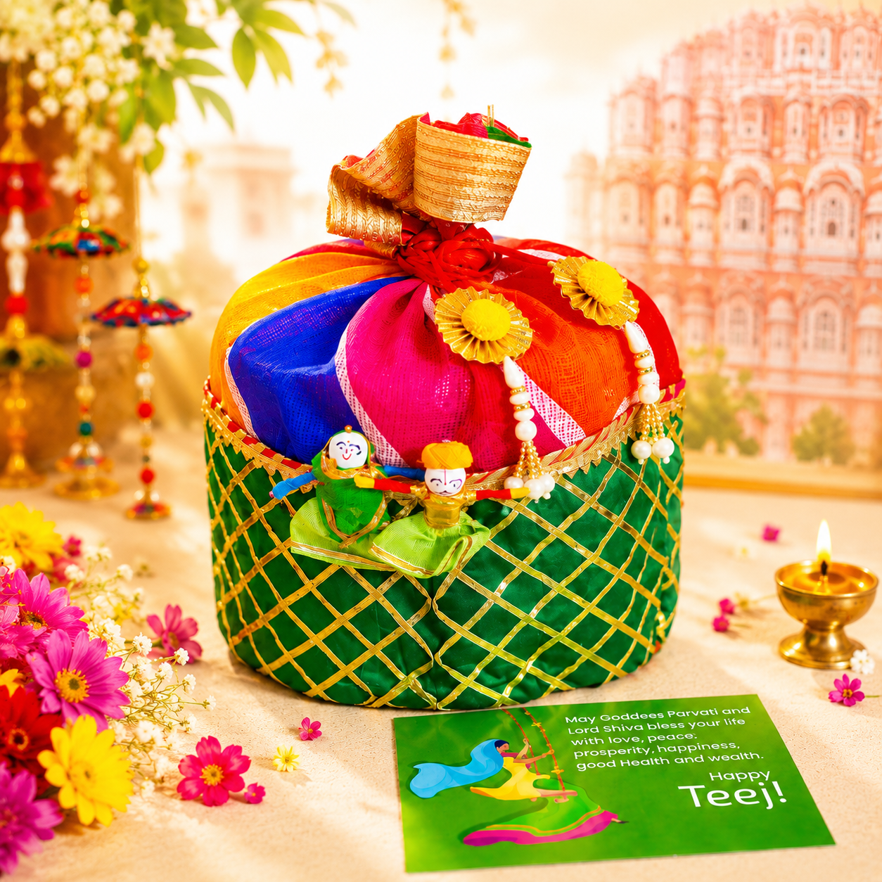 SweeDesi Teej Ghewar Hamper SweeDesi