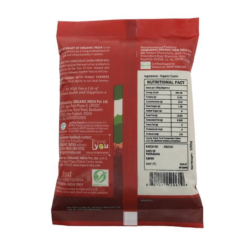 Organic India Cumin Whole (Jeera) Organic India