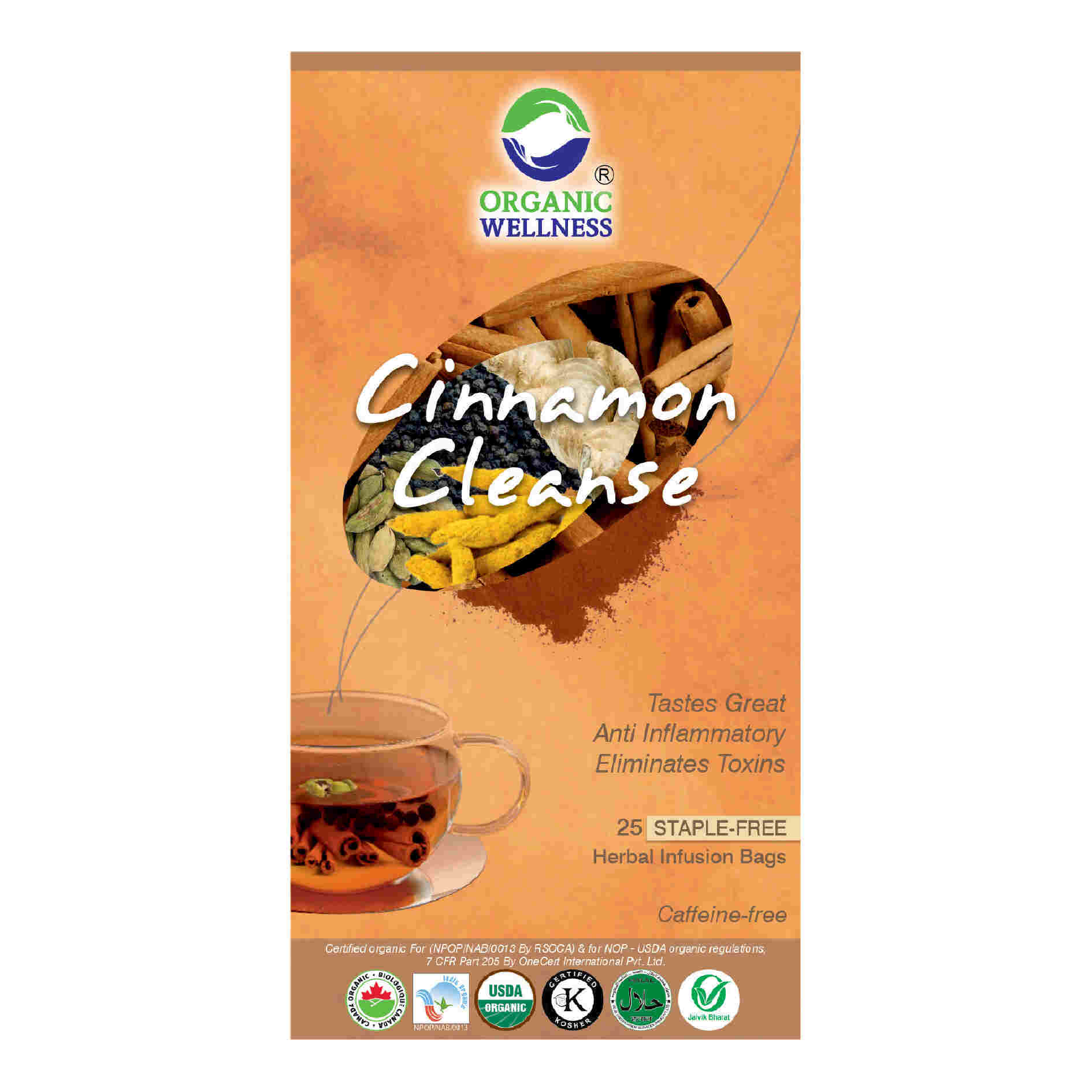 Organic Wellness Cinnamon Cleanse Teabags Organic Wellness