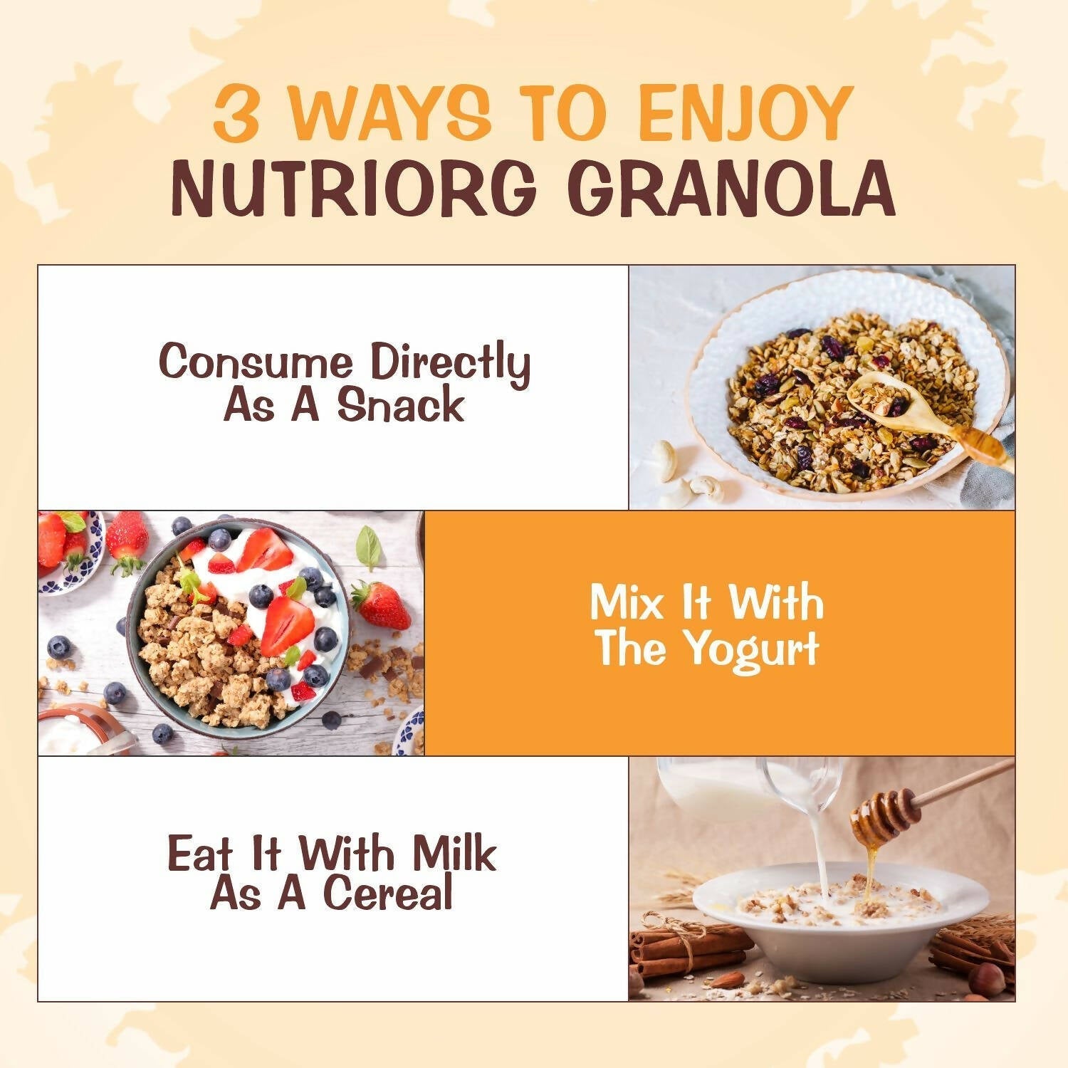 Nutriorg Crunchy Granola Honey & Almond Flavor Nutriorg