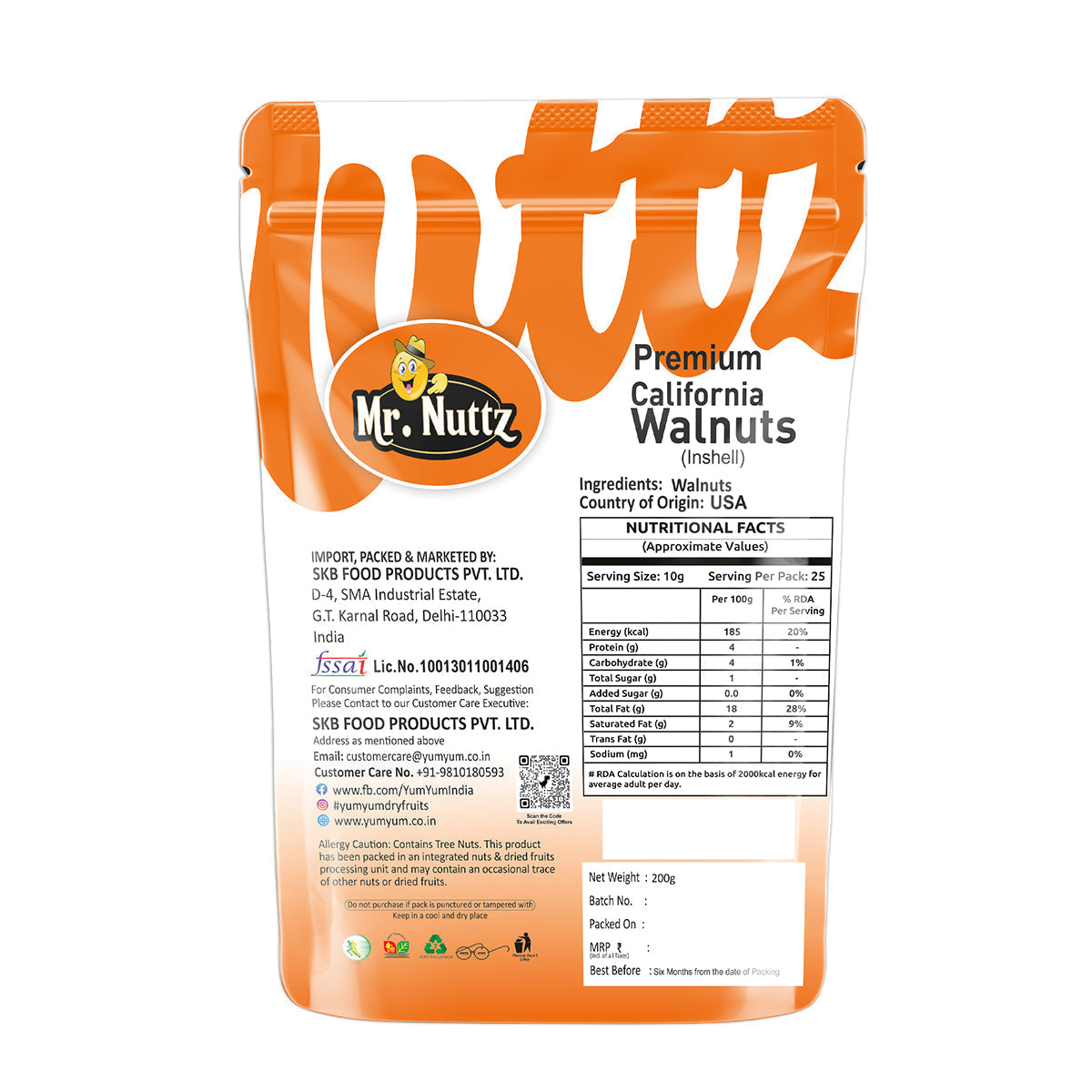 Mr. Nuttz Inshell Walnuts Pouch Yum Yum
