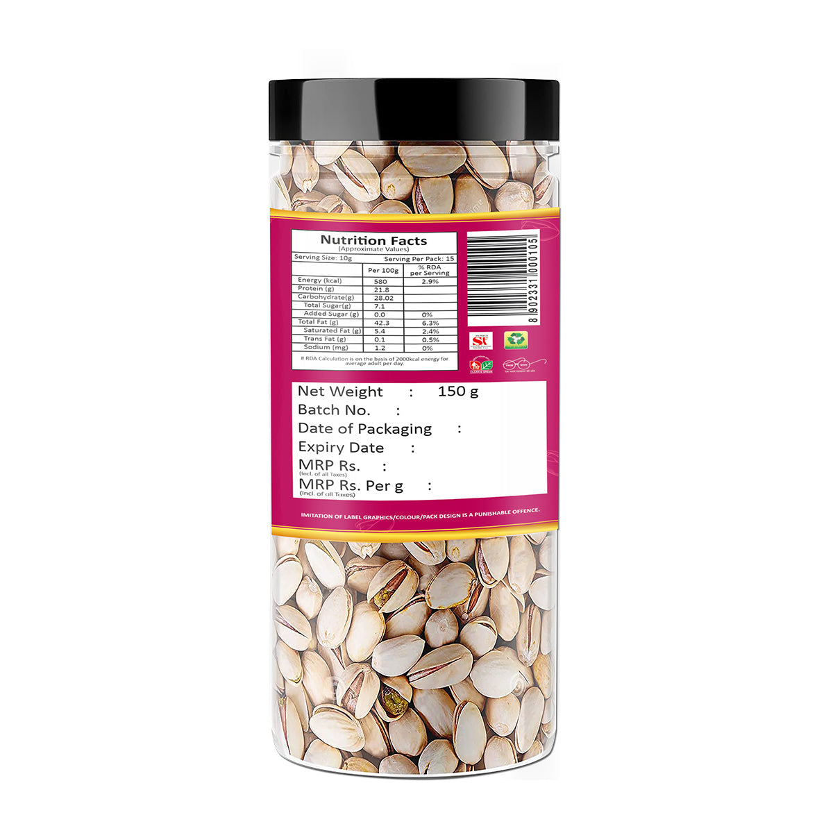 Yum Yum Roasted & Salted Pistachios Jar Yum Yum