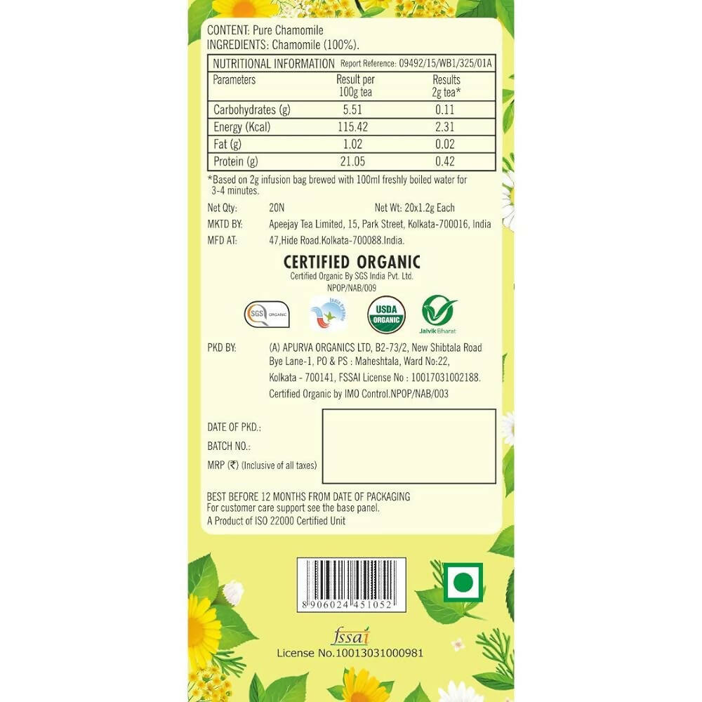 Typhoo Calming Organic Chamomile Tea Bags Typhoo