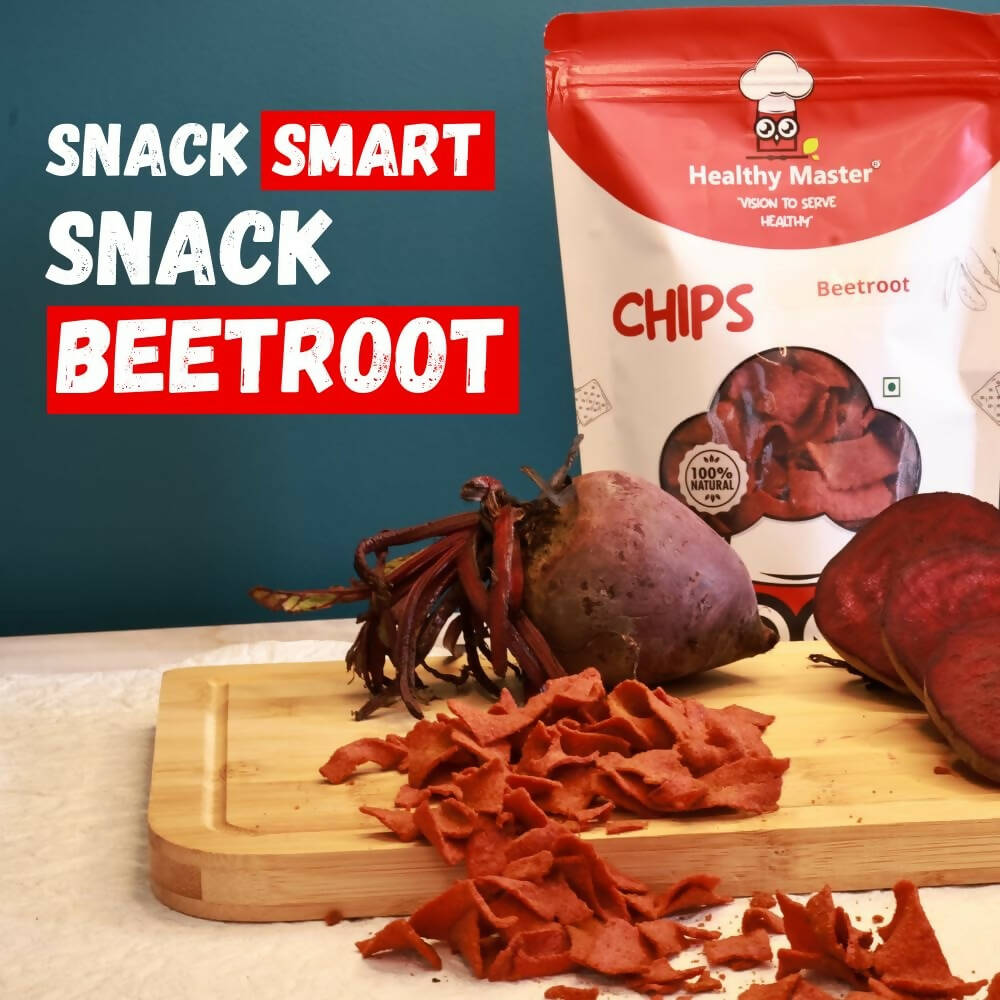 Healthy Master Light & Crispy Beetroot Chips | Crunchy Snack Healthy Master