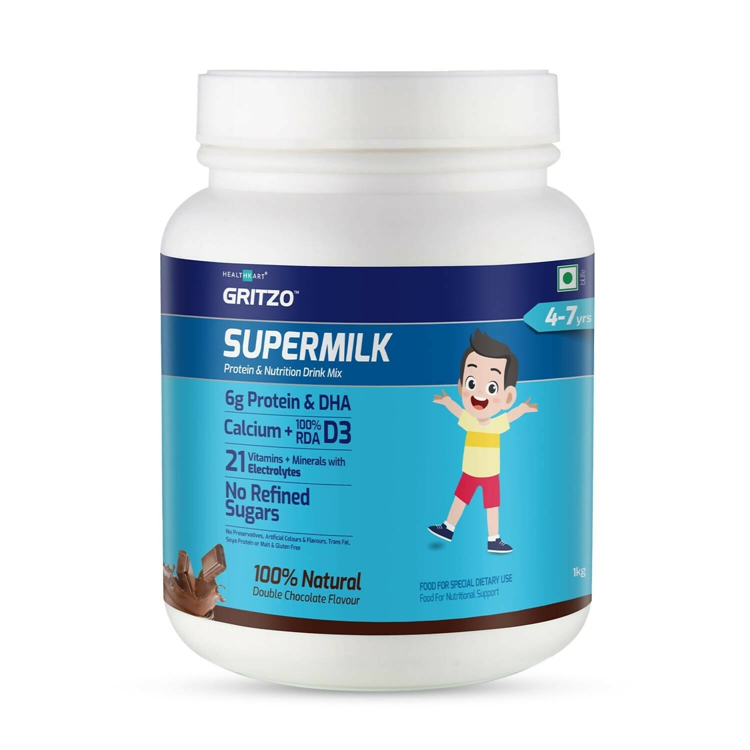 Gritzo SuperMilk Overall Growth (2-6y) for Boy/Girl Gritzo