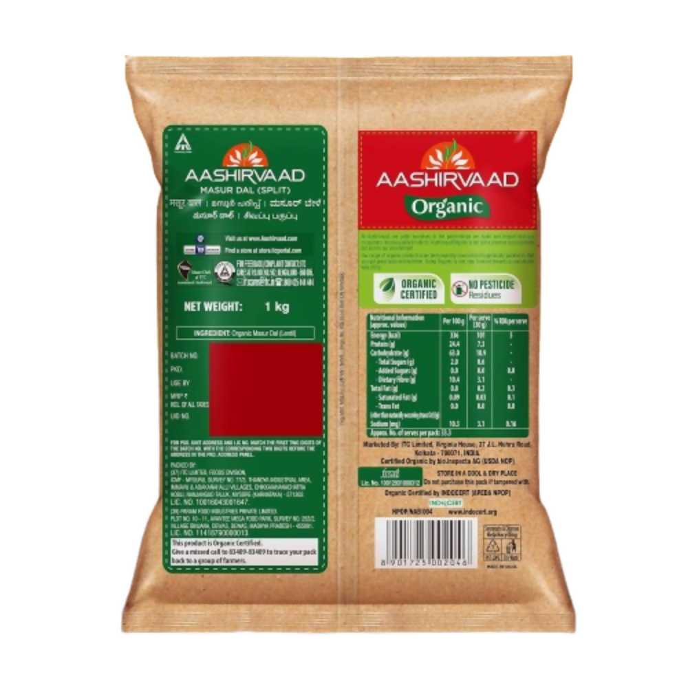 Aashirvaad Organic Masur Dal Aashirvaad