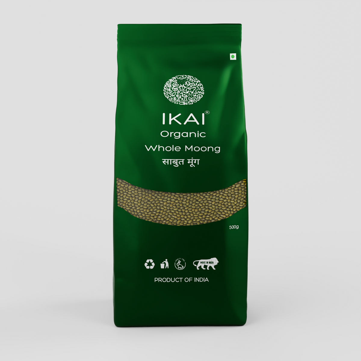 IKAI Organic Whole Moong (Green Gram) IKAI