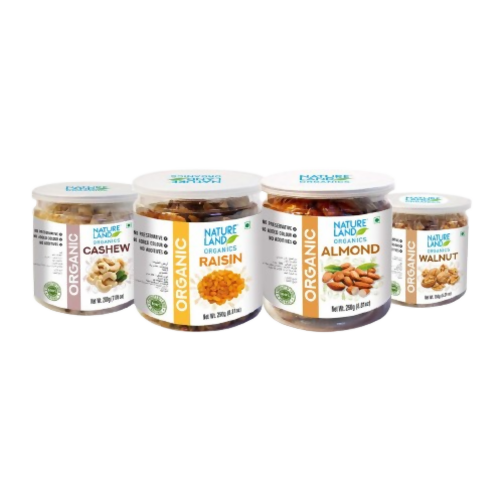 Nature Land Organics Combo Pack of Dry Fruits - Safuron