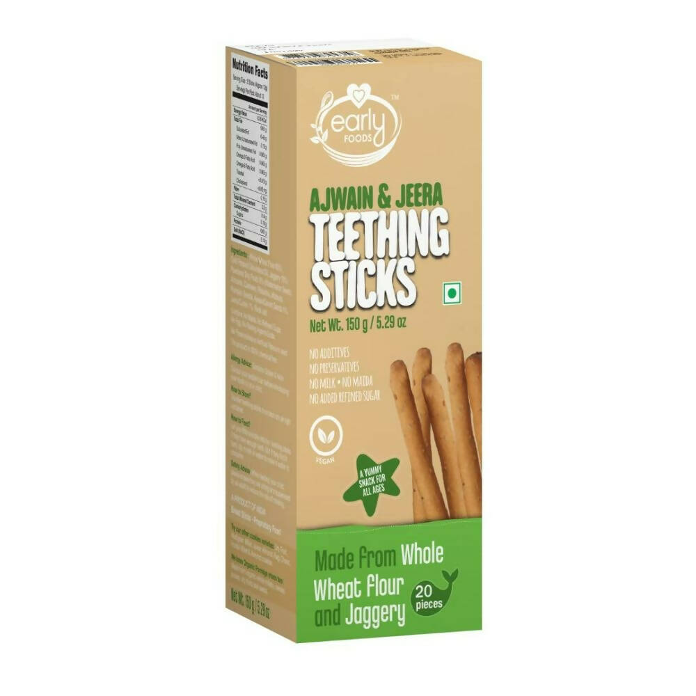 Early Foods Whole Wheat Ajwain Jaggery Teething Sticks Early Foods