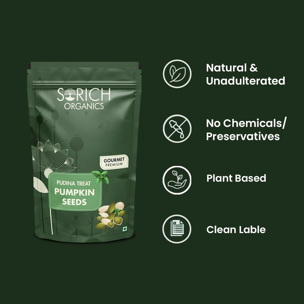 Sorich Organics Pudina Treat Pumpkin Seeds Sorich
