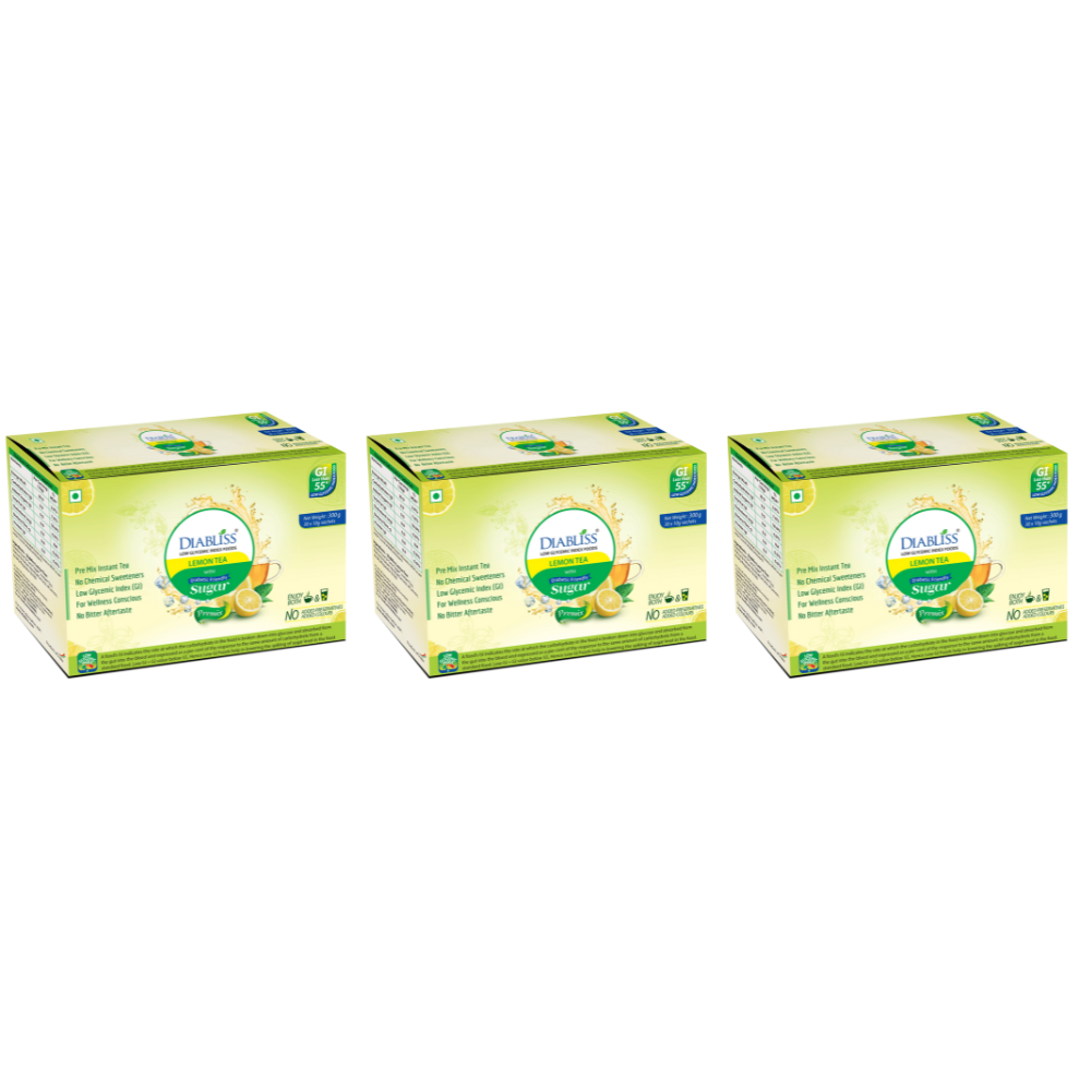 Diabliss Herbal Lemon Tea Sachets With Diabetic Friendly Sugar - Safuron
