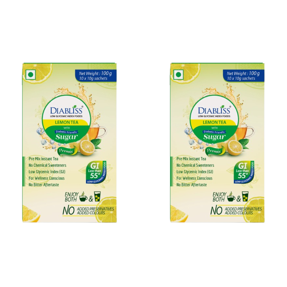 Diabliss Herbal Lemon Tea Sachets With Diabetic Friendly Sugar - Safuron