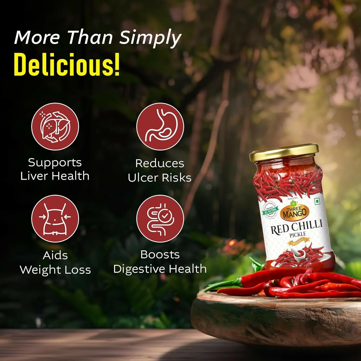 Three Mango Red Chilly Pickle Three Mango