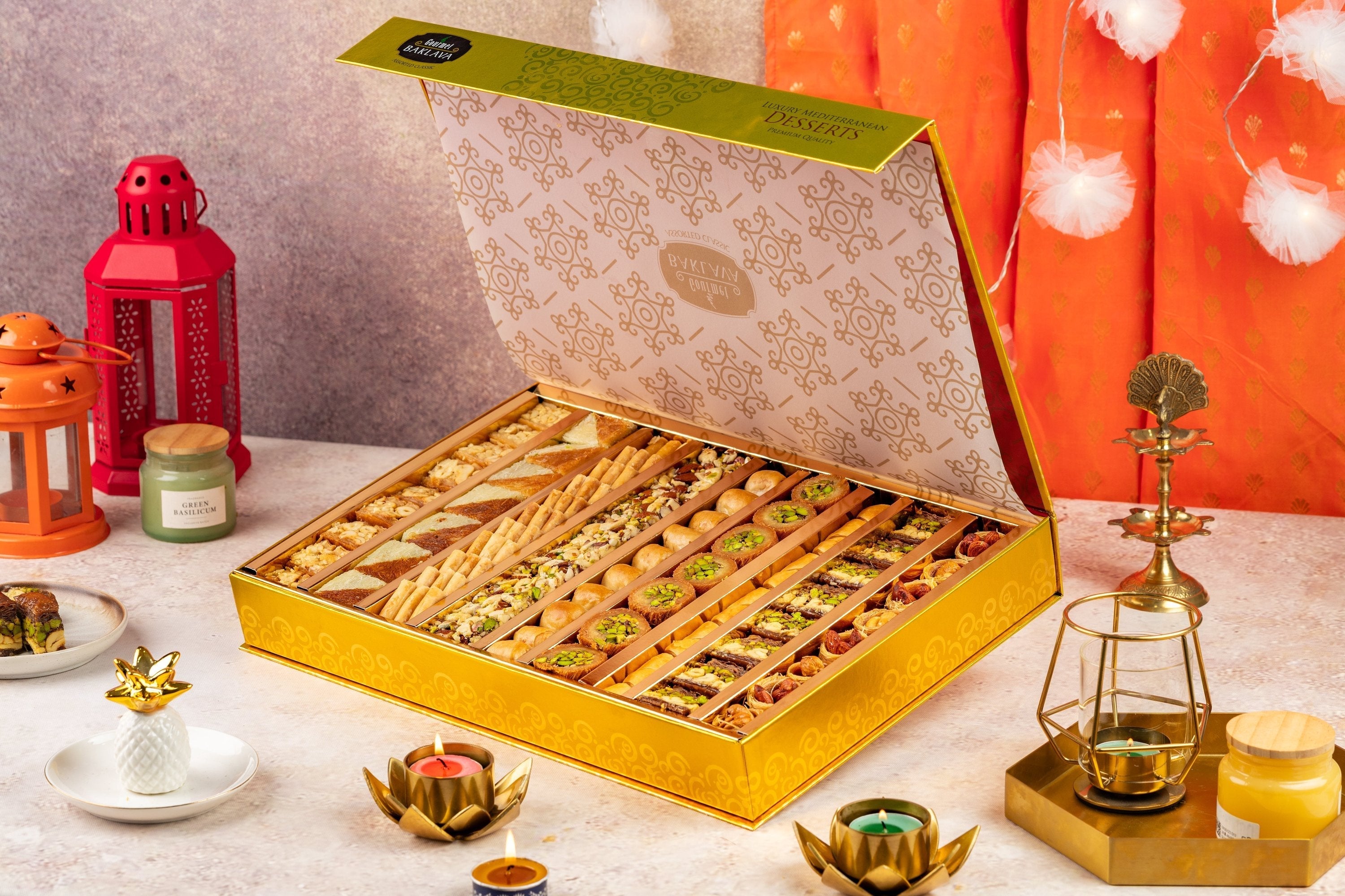 Gourmet Baklava Golden Hamper Box Gourmet Baklava