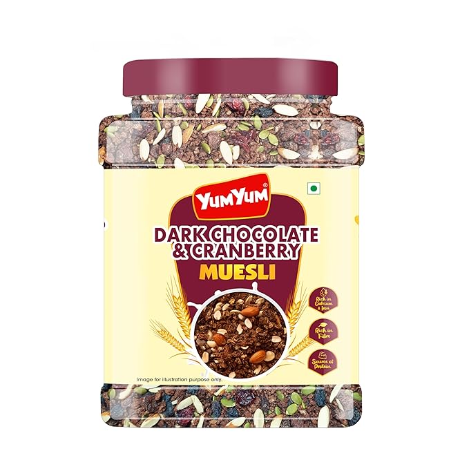 Yum Yum Dark Chocolate & Cranberry Muesli Jar - Dista