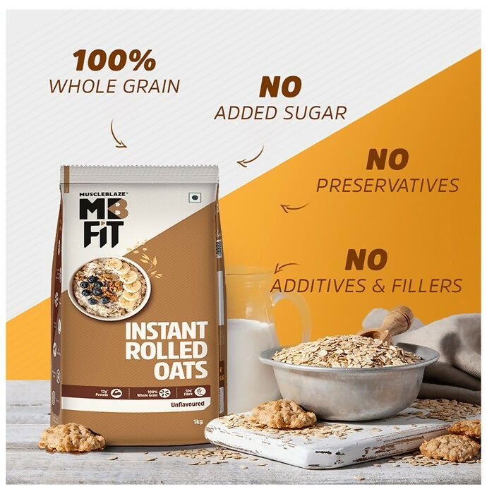 MuscleBlaze Instant Wholegrain Rolled Oats MuscleBlaze