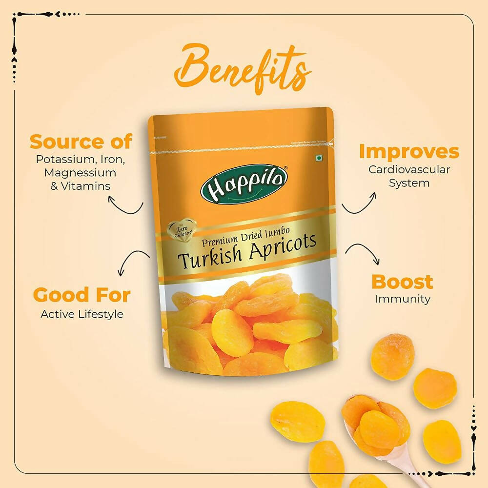 Happilo Premium Californian Almonds, Walnuts Inshell, Afghani Anjeer & Turkish Apricot Combo Happilo