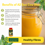 Healthy Fibres Desi Cow Ghee | Cultured Cow Desi Ghee | Premium & Certified Ghee Healthy Fibres