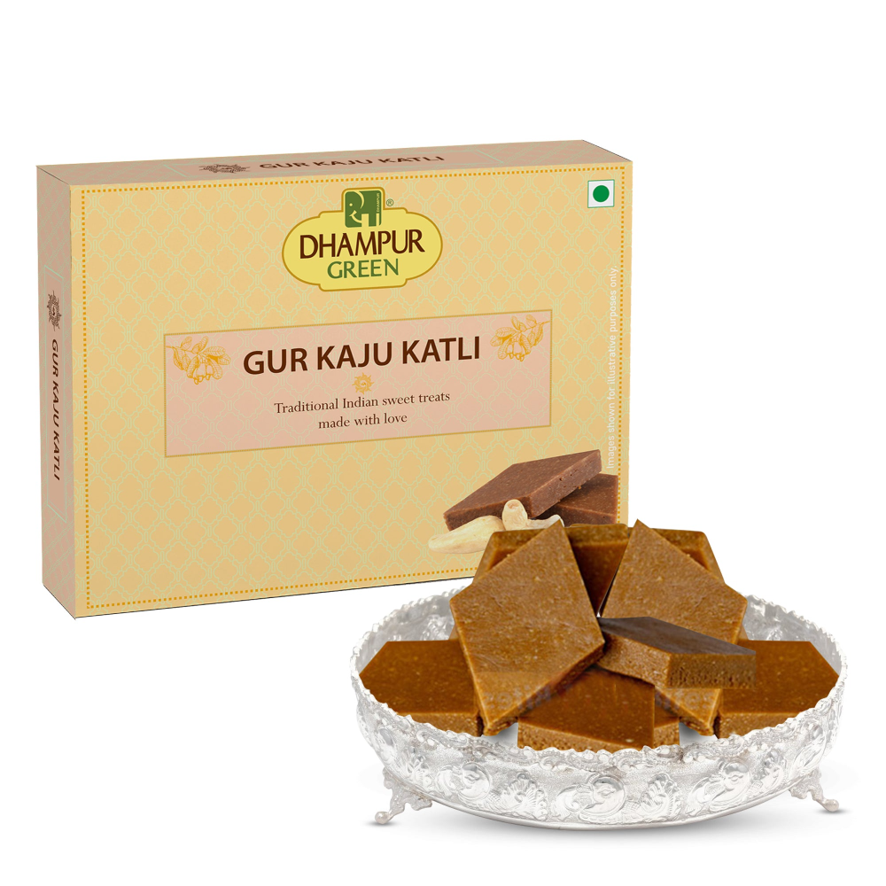 Dhampur Green Gur Kaju Katli Dhampur Green