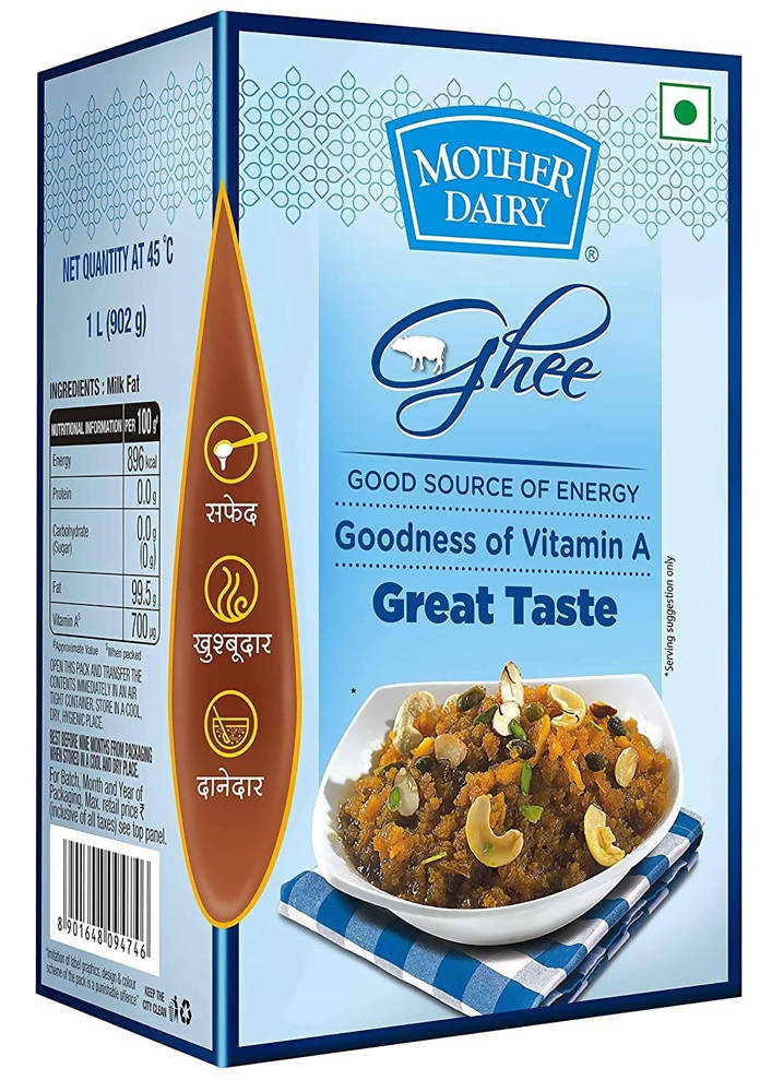 Mother Dairy Ghee | Traditional Made Ghee | Pure Ghee with Rich Flavor and Aroma Mother Dairy