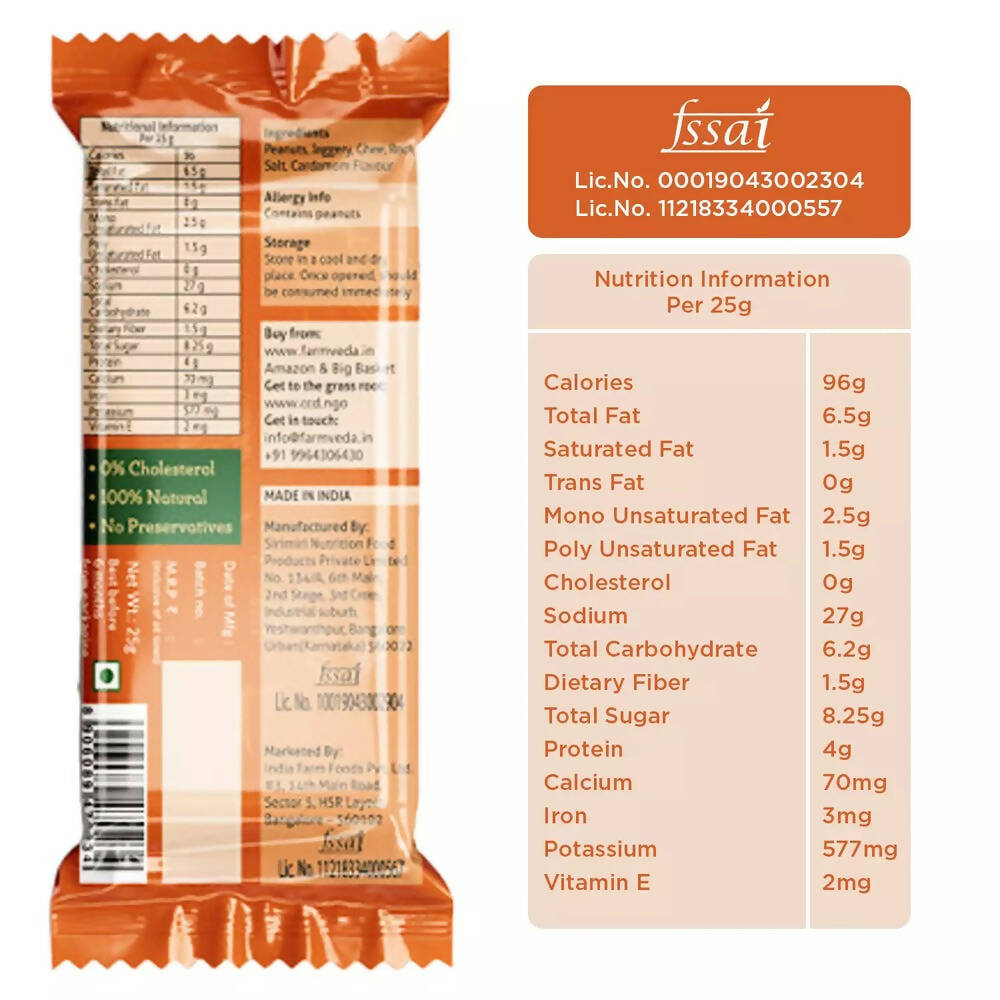 Farmveda Classic Peanut Chikki-Made With Jaggery Farmveda
