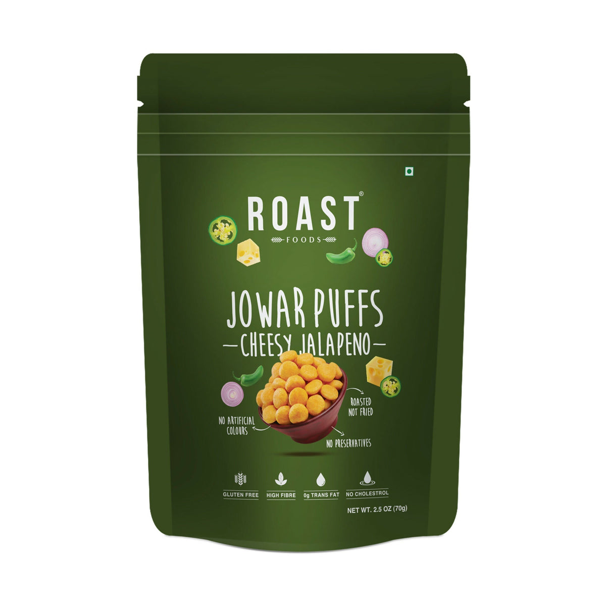 Roast Foods Jowar Puff Cheesy Jalepeno Roast Foods