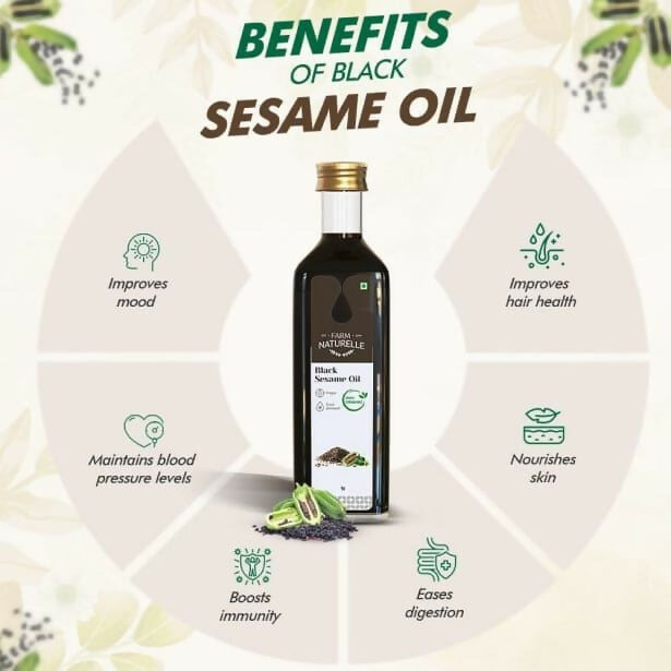Farm Naturelle Wood Pressed Black Sesame Oil Farm Naturelle