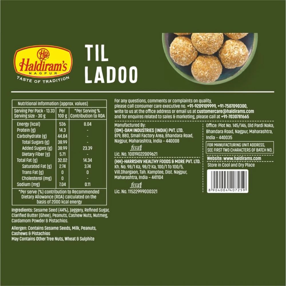 Haldiram's Til Laddu Haldiram's