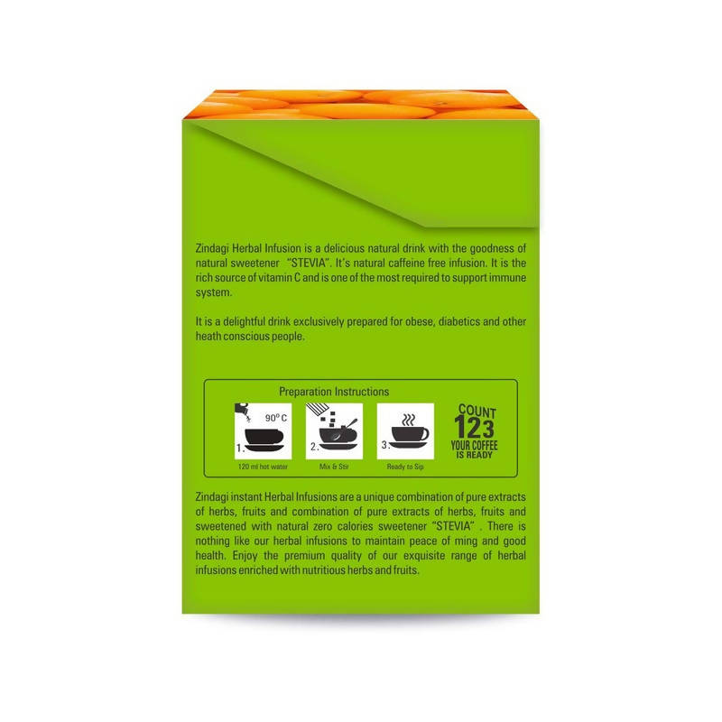 Zindagi Orange Herbal Infusion Sachets Zindagi