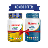 Patanjali Nutrela Daily Active + Omega 3 Softgel Capsules Combo