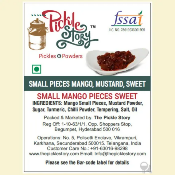 The Pickle Story Mango, Mustard & Sugar Sweet Pickle The Pickle Story