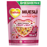 Saffola Muesli Fruit & Nut Berry Crunch with Flavour Pops - Safuron