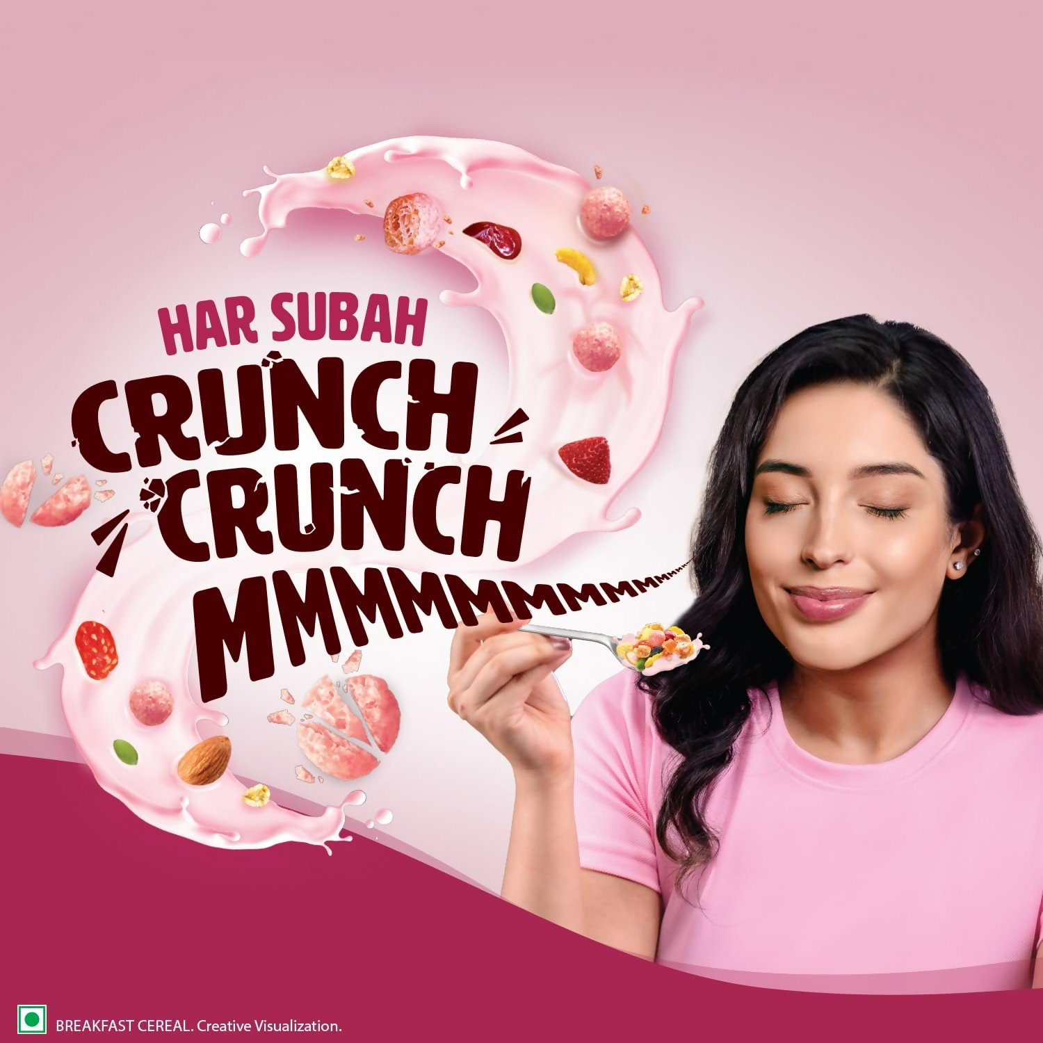 Saffola Muesli Fruit & Nut Berry Crunch with Flavour Pops Saffola