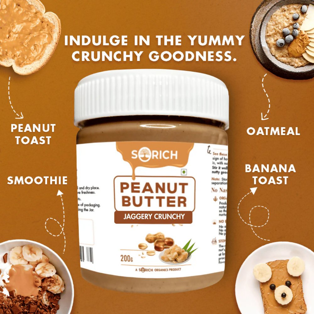Sorich Organics Peanut Butter Jaggery Crunchy Sorich