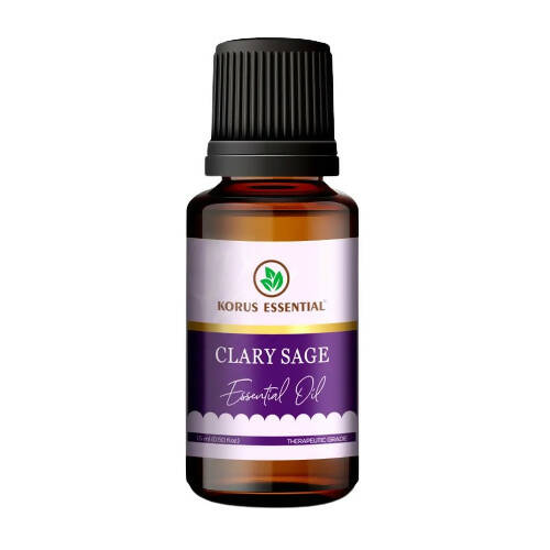 Korus Essential Clary Sage Essential Oil - Therapeutic Grade - Safuron