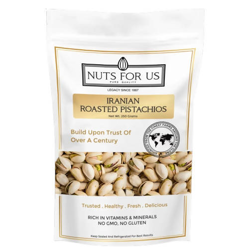 Nuts For Us Roasted Iranian Pistachios (Slightly Salted) Nuts For Us