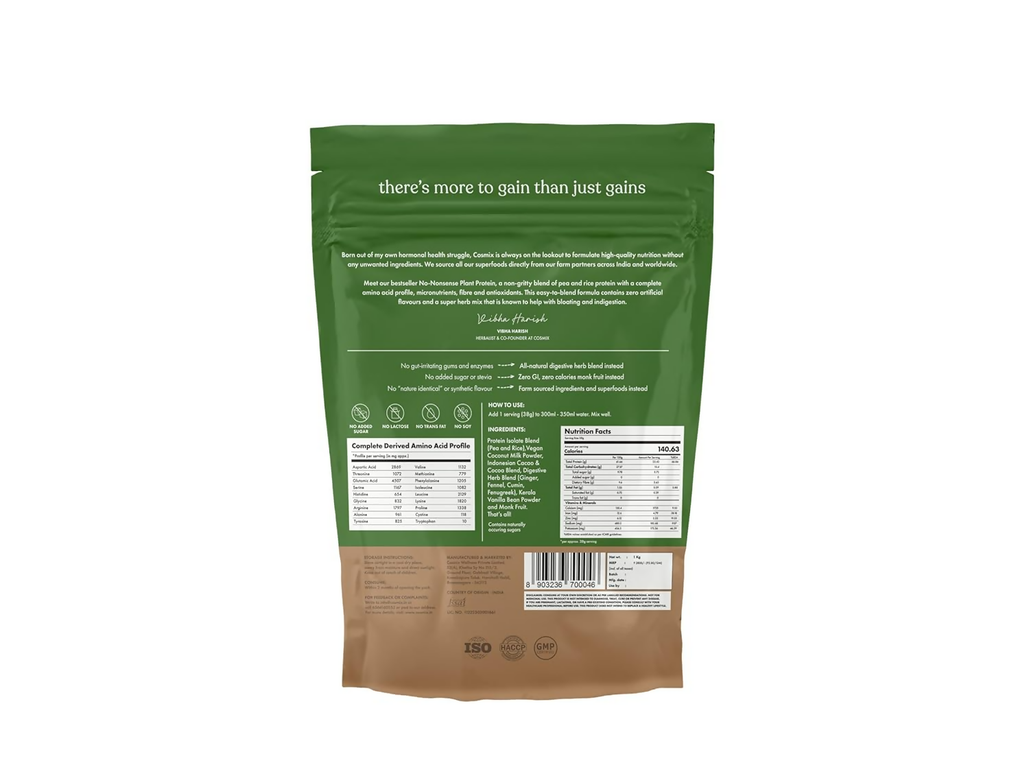 Cosmix No Nonsense Plant Protein Chocolate Indonesian Cacao Cosmix
