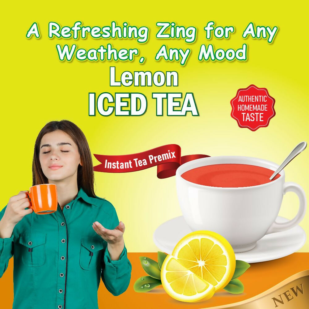 Naivedyam Lemon Iced Instant Tea Premix Powder Sachets Naivedyam