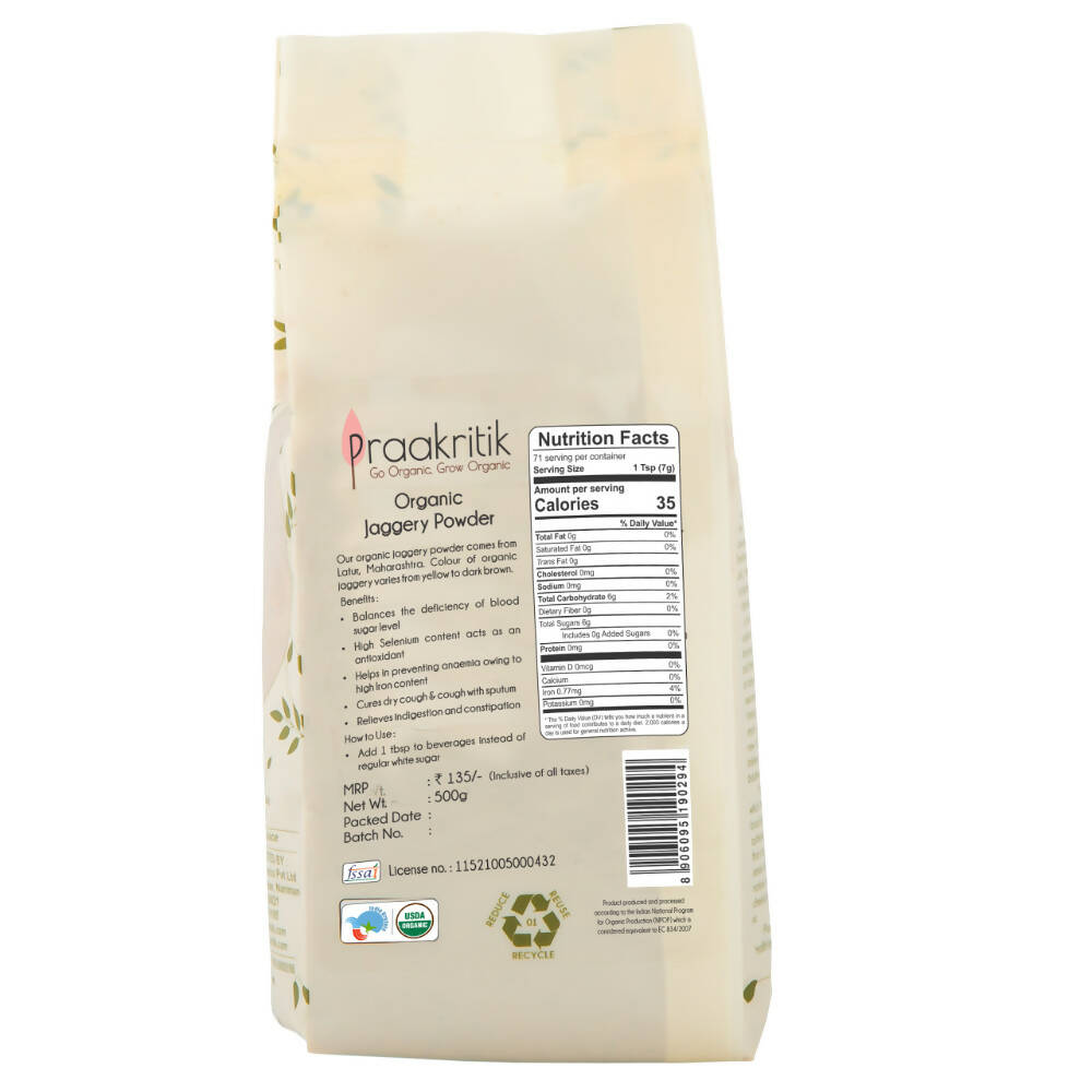 Praakritik Organic Jaggery Powder Praakritik