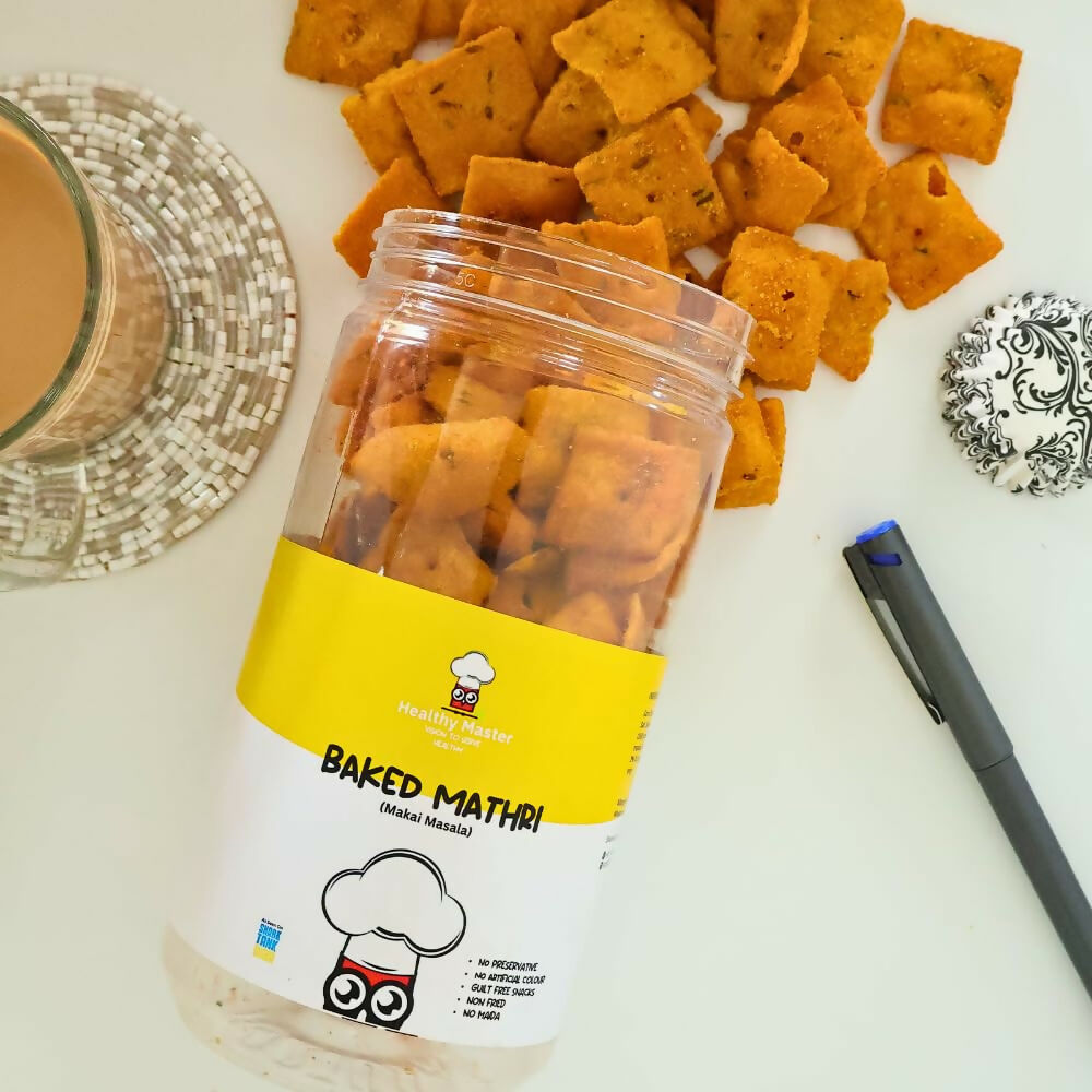 Healthy Master Baked Makai Masala Mathri Healthy Namkeen Snacks Healthy Master