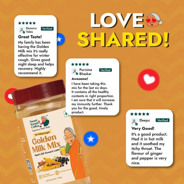 Sweet Karam Coffee Paati's Golden (Turmeric) Milk Mix Sweet Karam Coffee