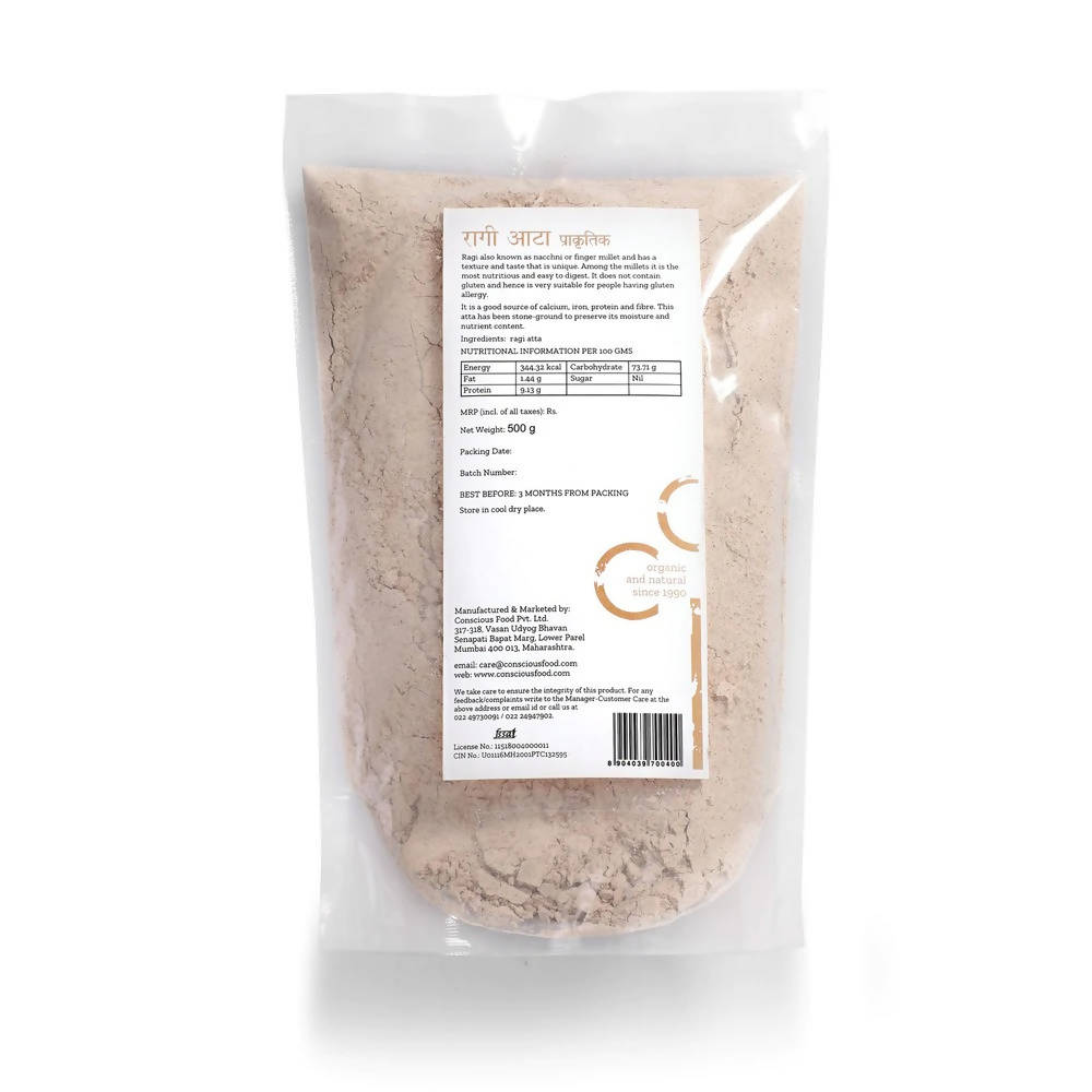 Conscious Food Finger Millet Flour (Ragi Atta) Conscious Food