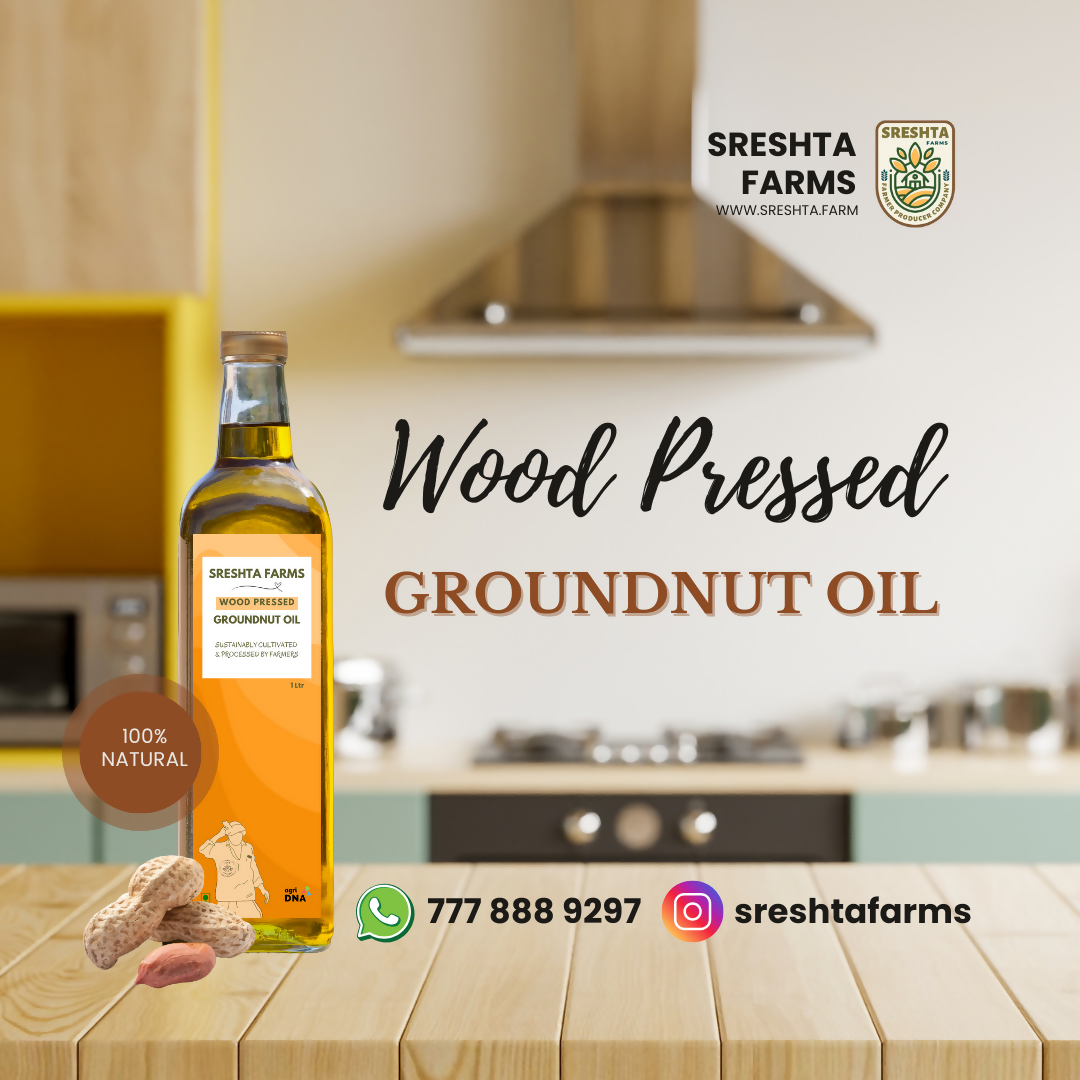 Sreshta Farms Wood Pressed Groundnut Oil Sreshta Farms